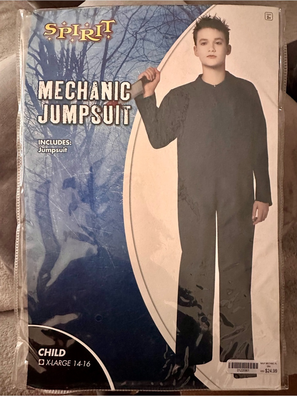 Micheal Myers Mechanic Jumpsuit Kids XL 14-16 Spirit Halloween